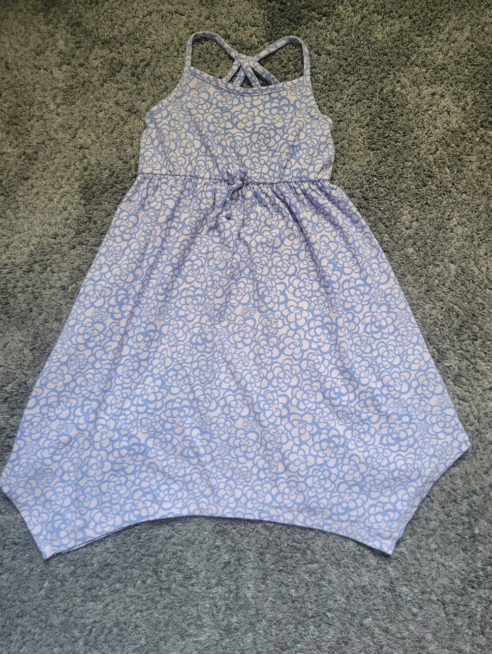 Cat & Jack Light Blue Floral Dress Size 4/5
